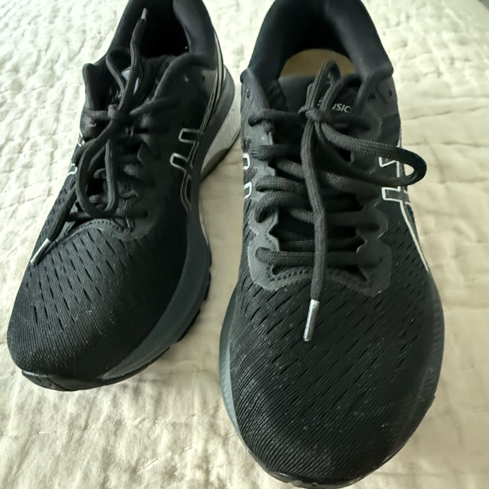 Women’s Asics Gel Kayano 27 Black Athletic Shoes Breathable Mesh -Cushioned Sole